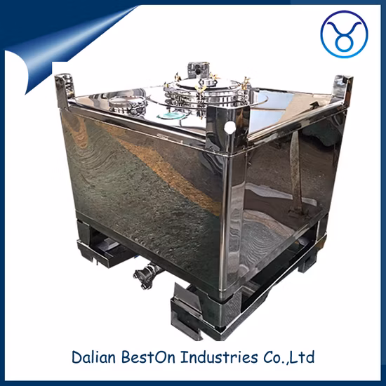 Nicht zugelassene Edelstahl-IBC-Totetanks, Chemikalienbehälter, Zwischengroßbehälter, OEM-kundenspezifischer China-IBC 1000 l, 2000 l, 350 Gallonen, 550 Gallonen